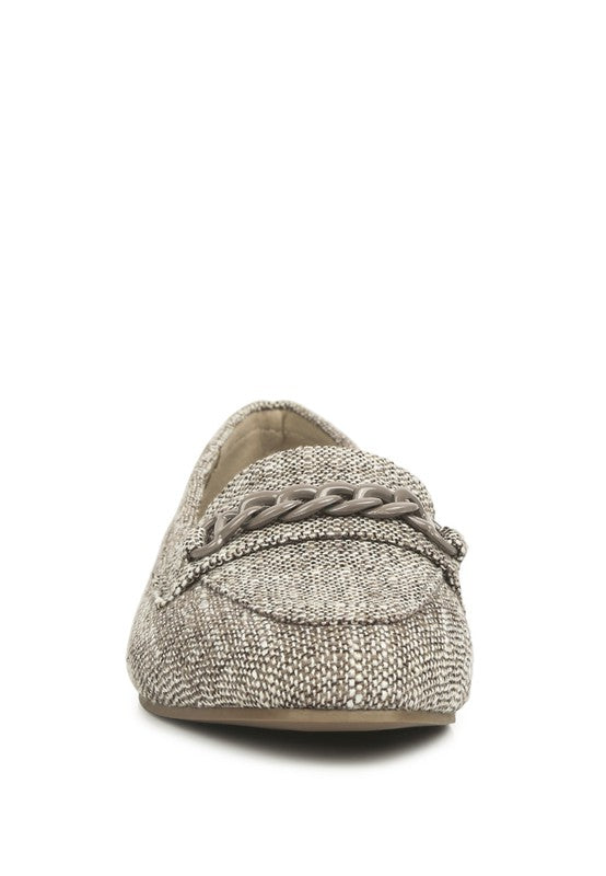 Abeera Chain Embellished Loafers