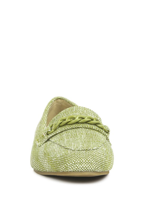 Abeera Chain Embellished Loafers