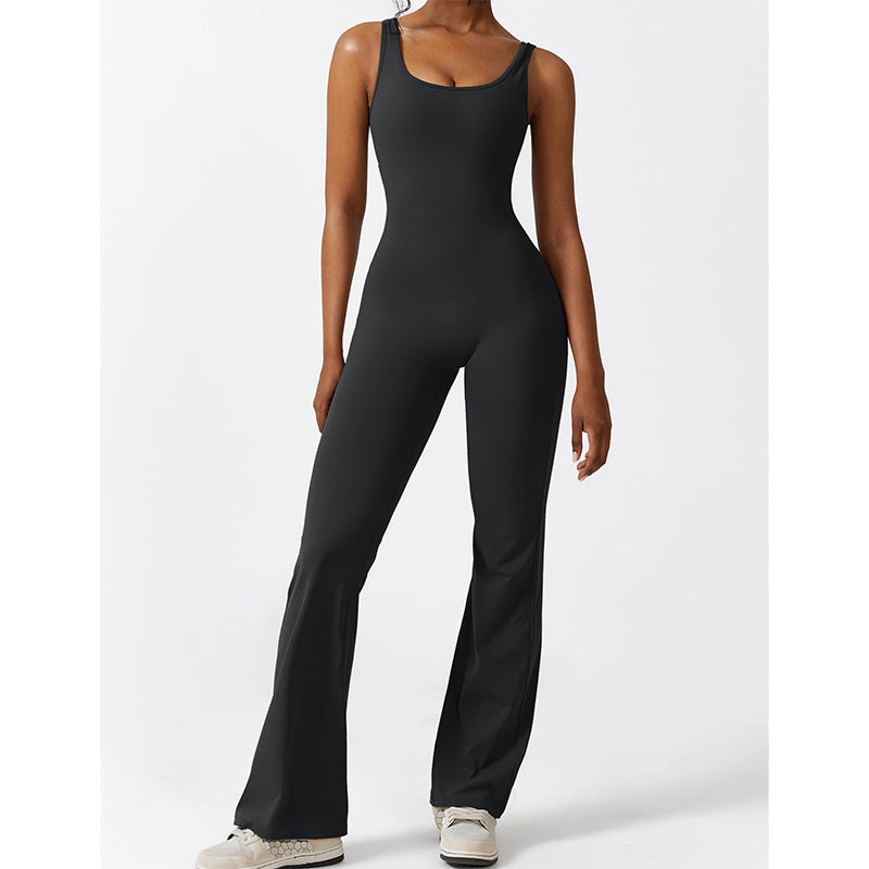 Spring/Summer Women's Slim-fit Hip-lifting Jumpsuit Sexy Backless Sports Yoga Clothes