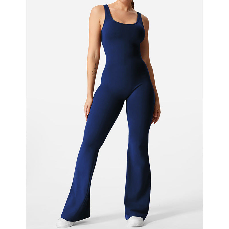 Spring/Summer Women's Slim-fit Hip-lifting Jumpsuit Sexy Backless Sports Yoga Clothes