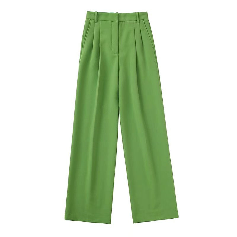Spring Retro Loose-Fitting Slimming Straight Leg Trousers