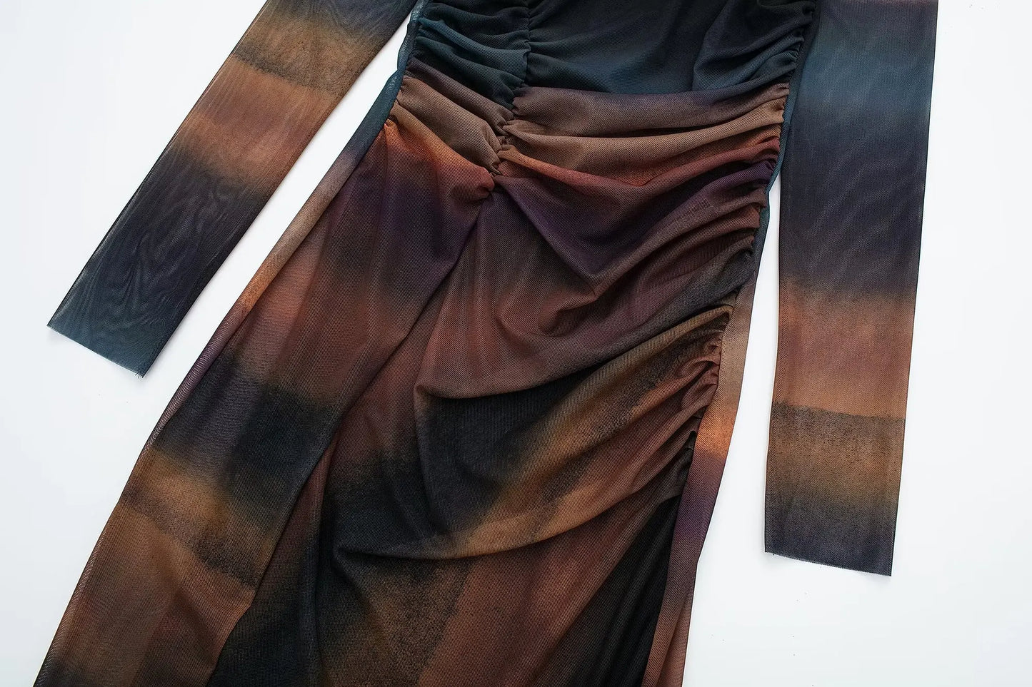Women Tulle Bodycon Long Slim Dress