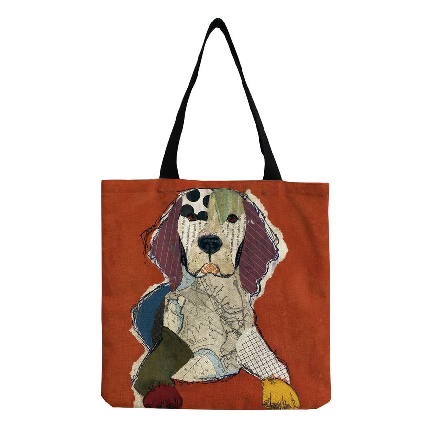 women's cute dog shopping bags