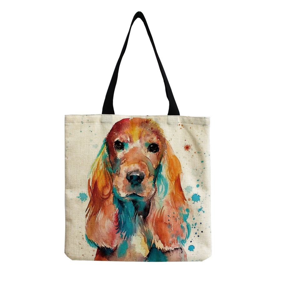 women's cute dog shopping bags