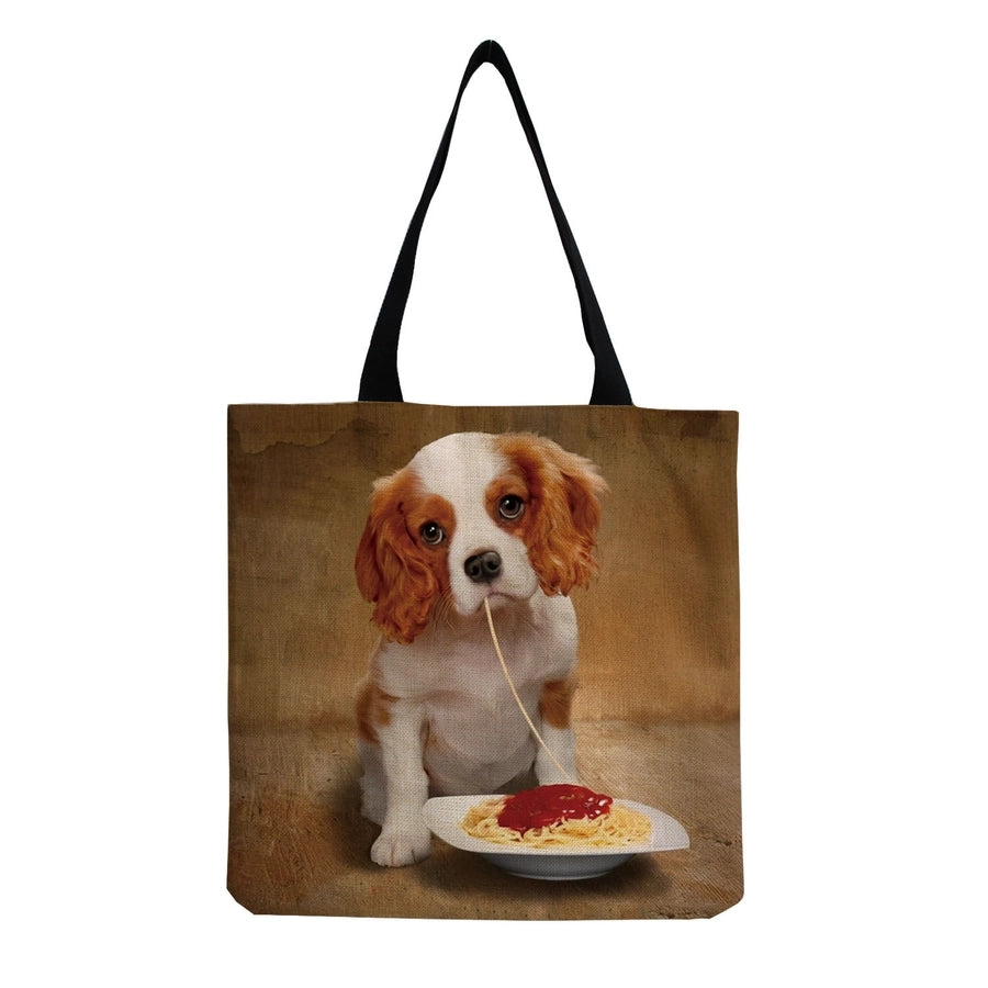 women's cute dog shopping bags