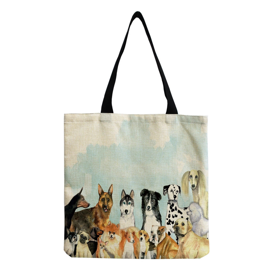 women's cute dog shopping bags