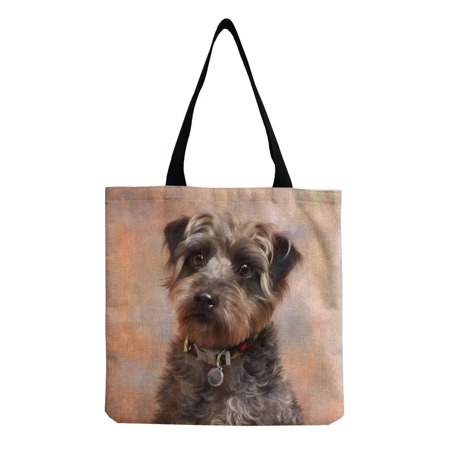 women's cute dog shopping bags