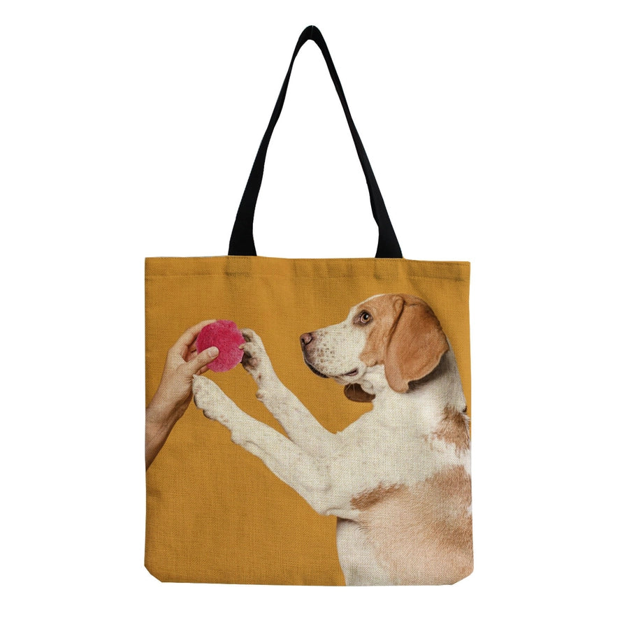 women's cute dog shopping bags