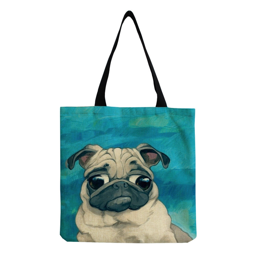 women's cute dog shopping bags