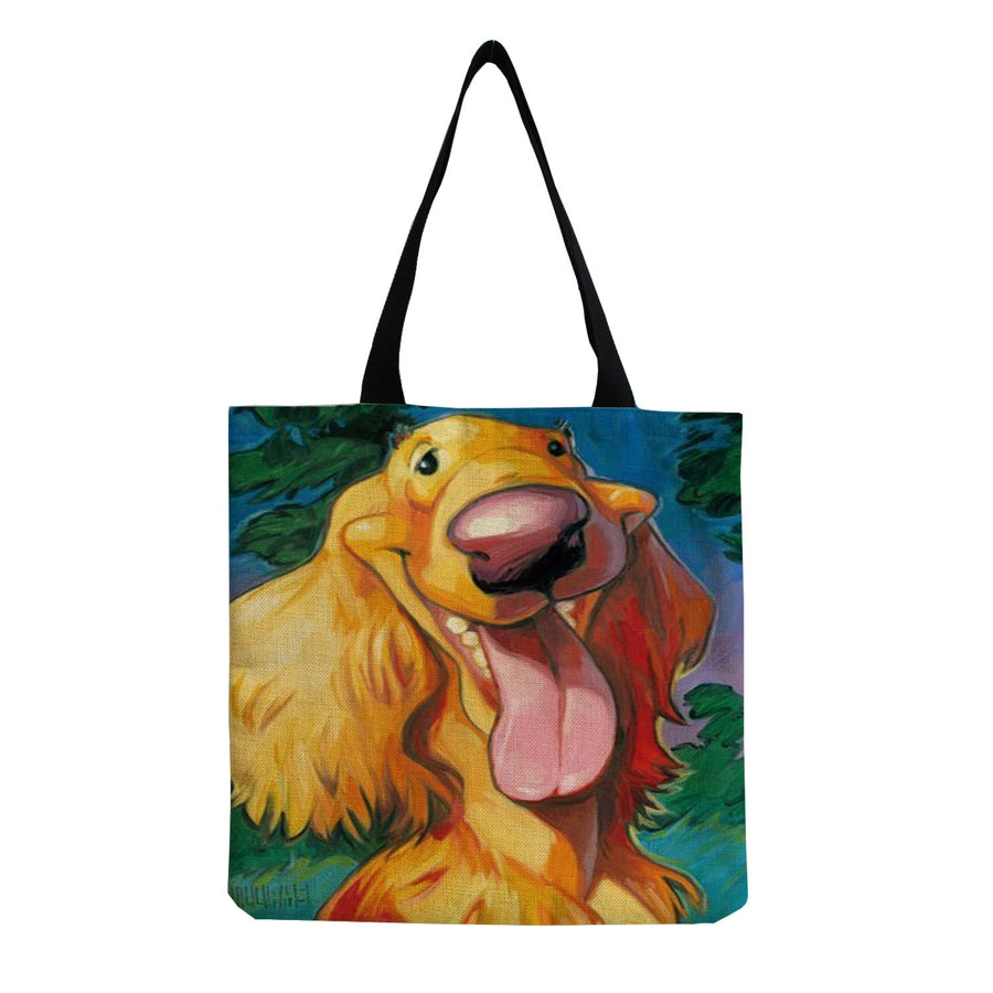 women's cute dog shopping bags