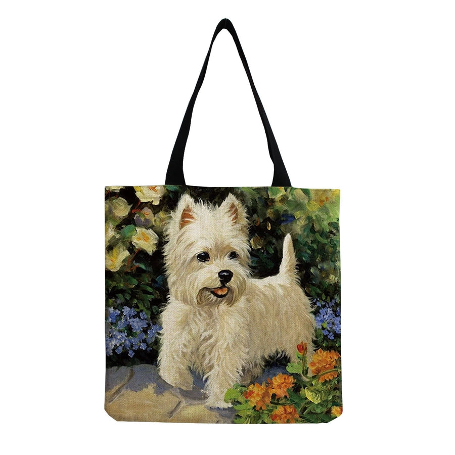 women's cute dog shopping bags