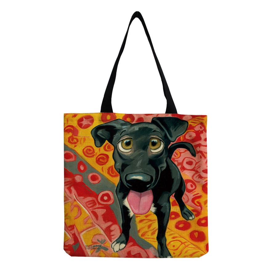 women's cute dog shopping bags