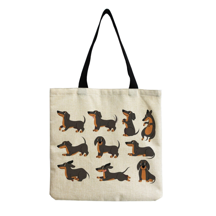 women's cute dog shopping bags