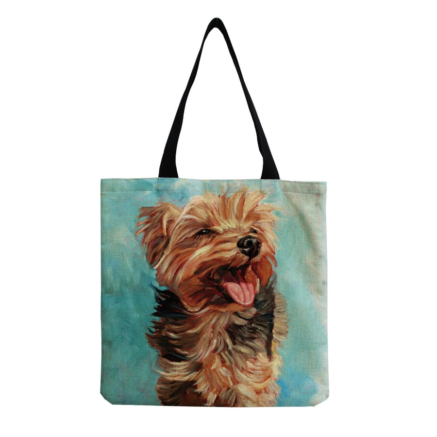 women's cute dog shopping bags