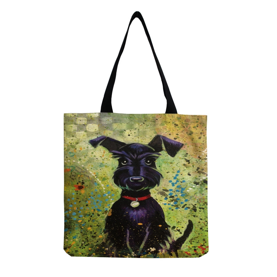women's cute dog shopping bags