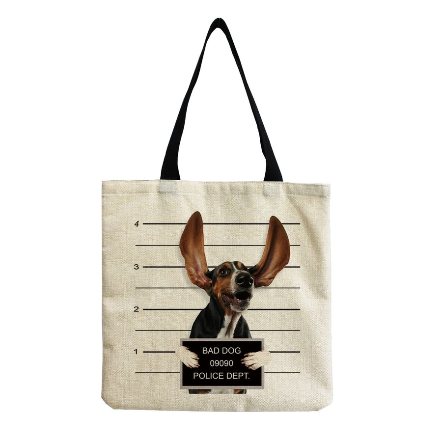 women's cute dog shopping bags