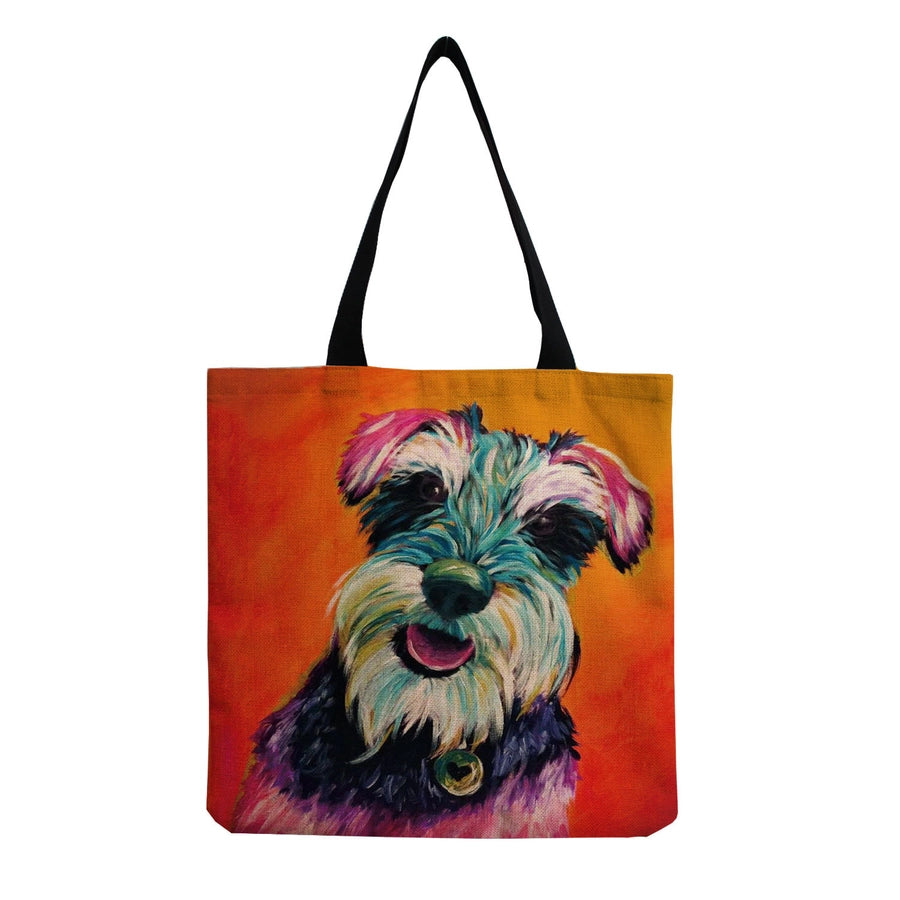 women's cute dog shopping bags