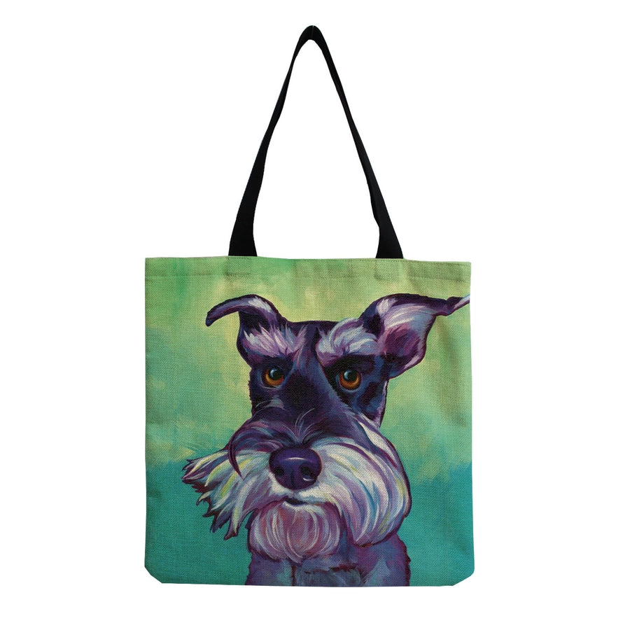 women's cute dog shopping bags