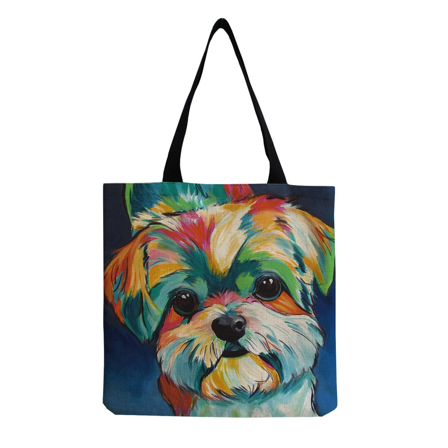women's cute dog shopping bags