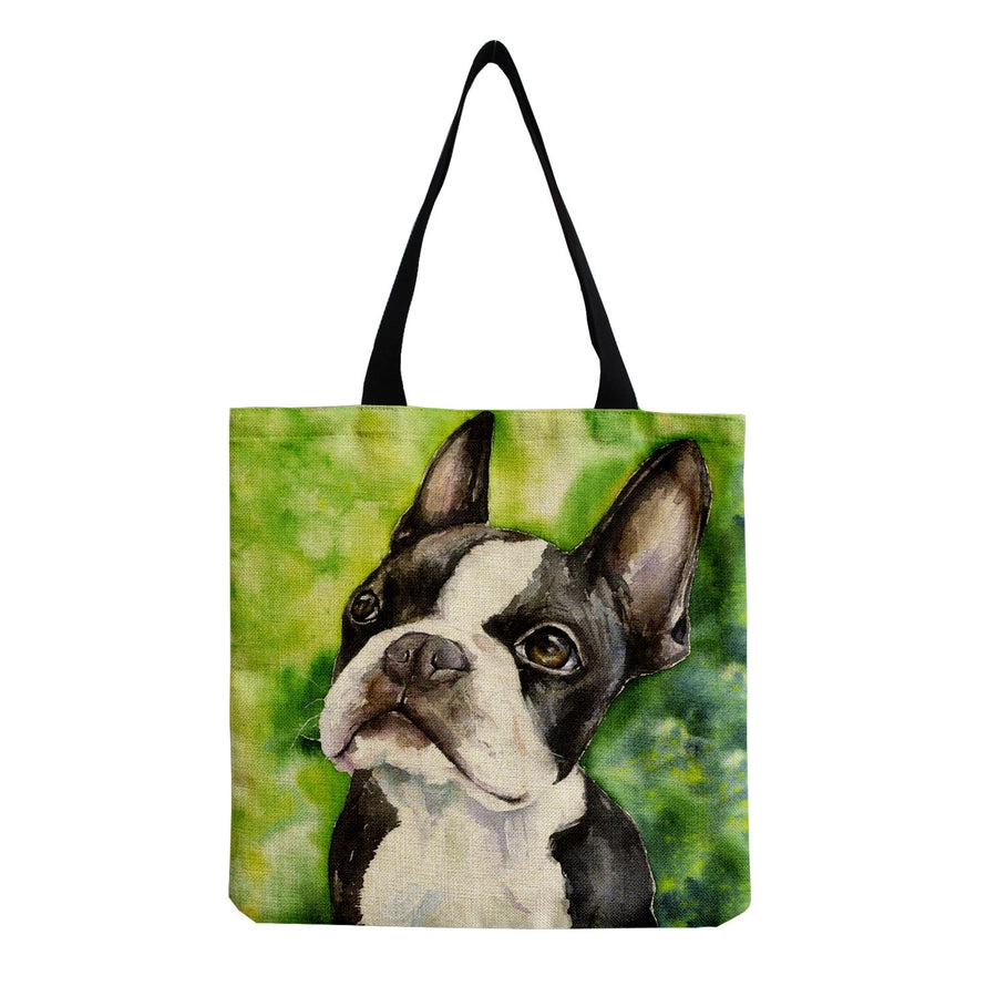 women's cute dog shopping bags
