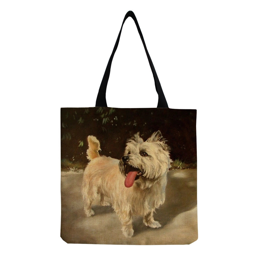 women's cute dog shopping bags
