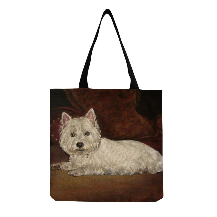 women's cute dog shopping bags