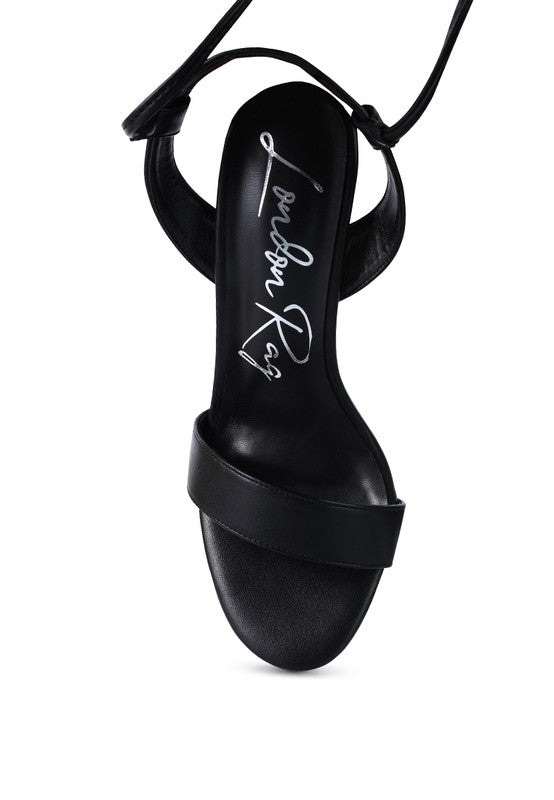 Sheeny Clear Stiletto Lace Up Sandal