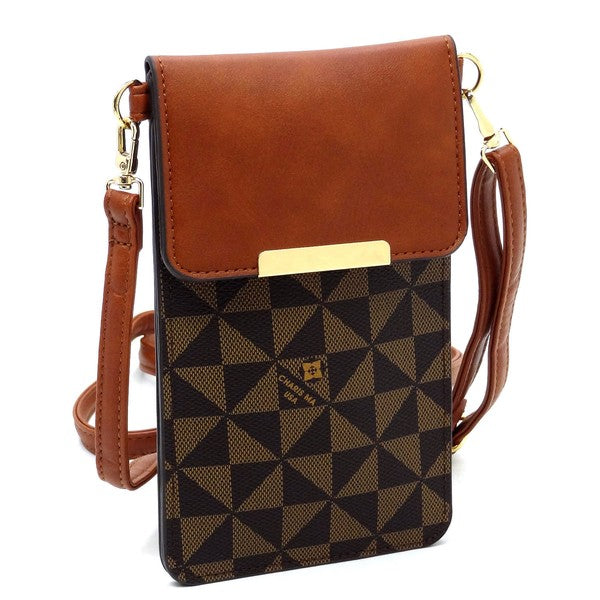 Monogram Crossbody Cell Phone Purse