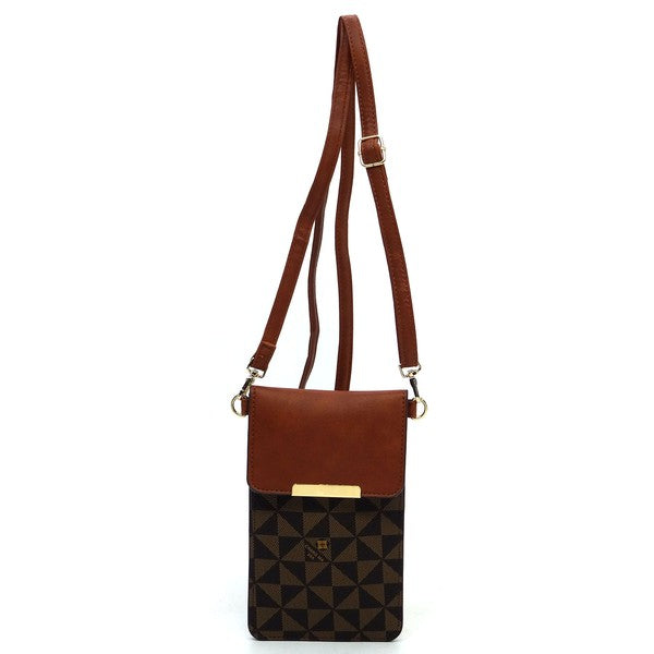Monogram Crossbody Cell Phone Purse