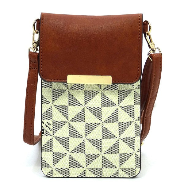 Monogram Crossbody Cell Phone Purse