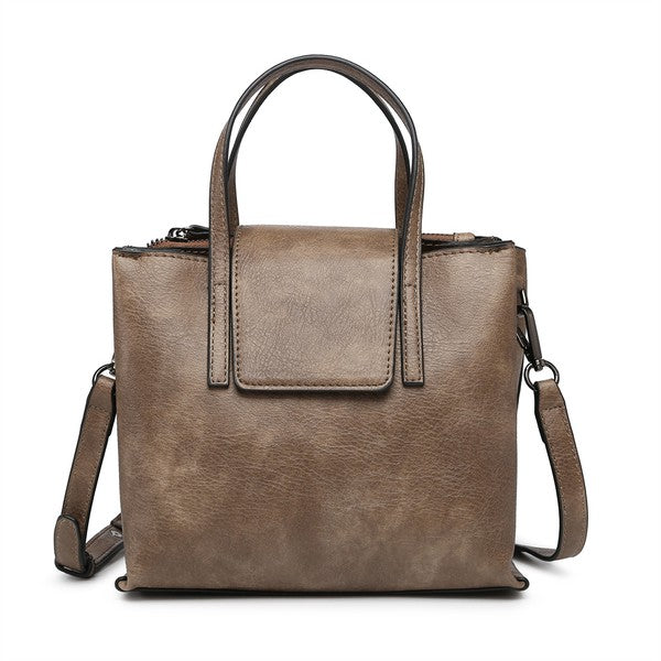 Crossbody Tote bag With Small Triple Compartments