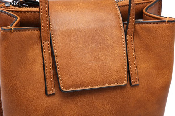 Crossbody Tote bag With Small Triple Compartments