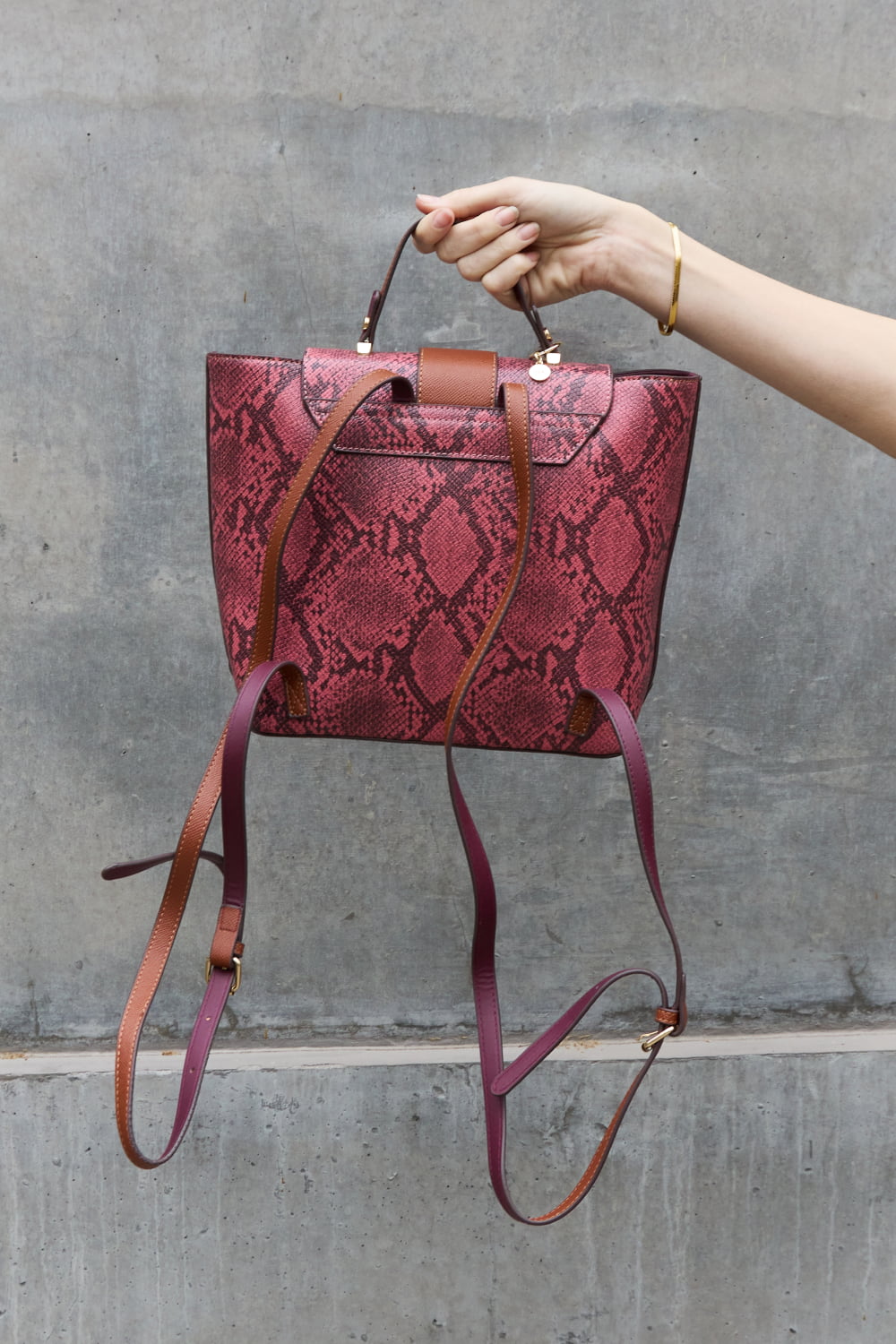 Nicole Lee Python 3-Piece Bag Set