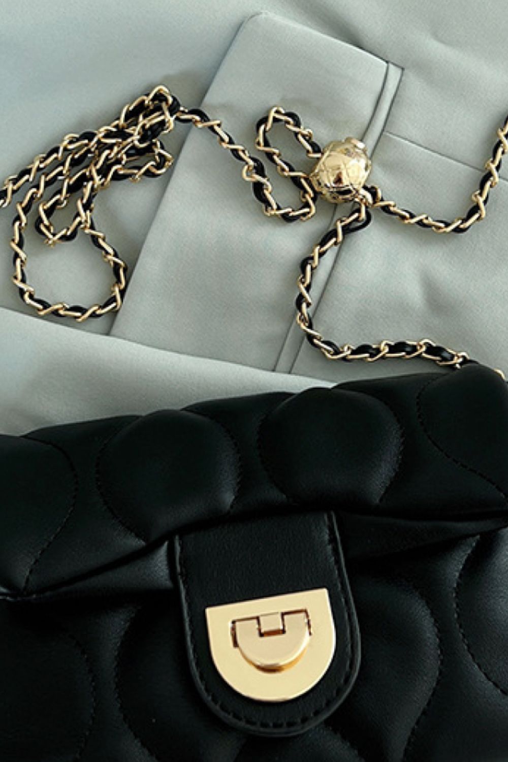 PU Leather Adjustable Chain Crossbody Purse