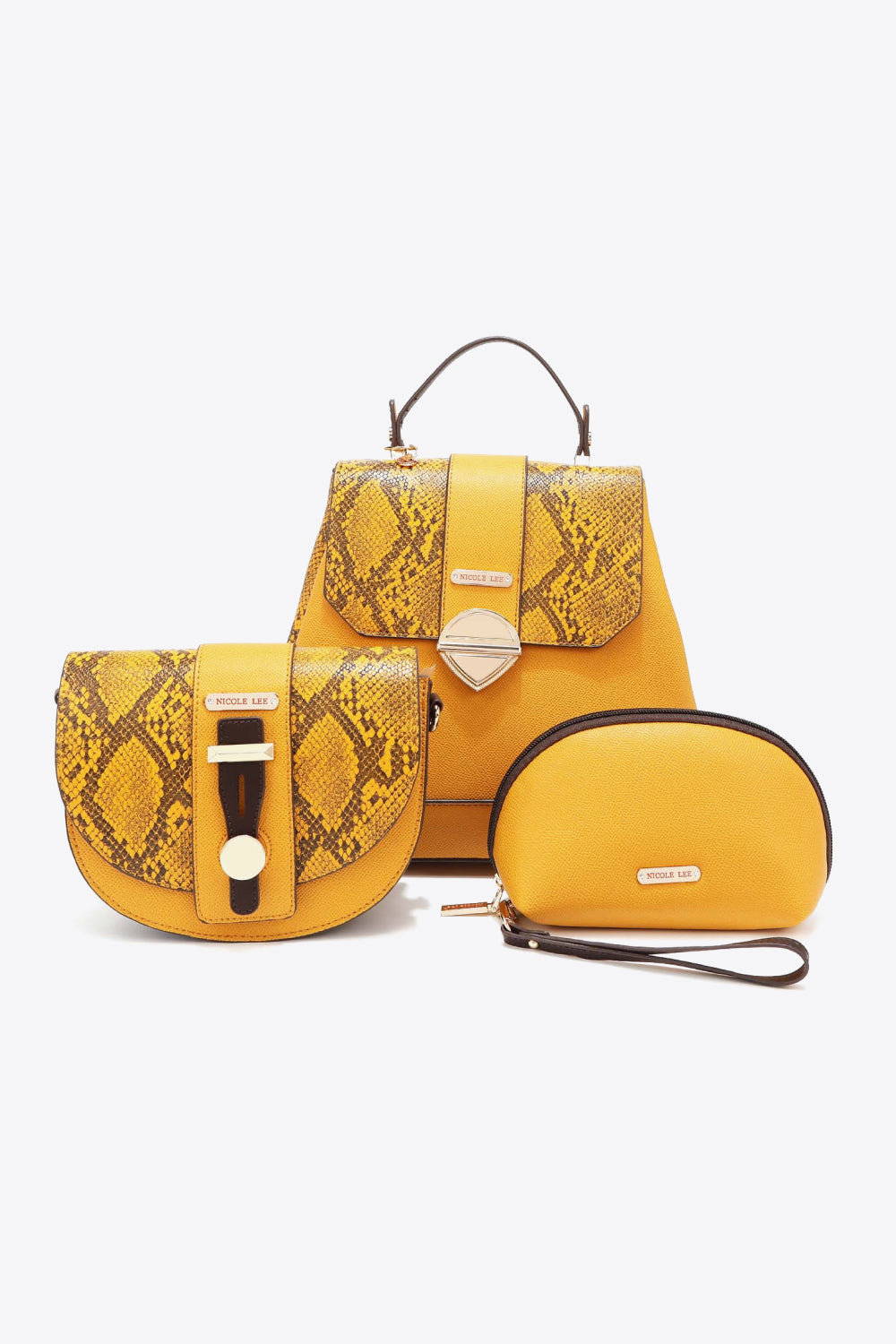 Nicole Lee Python 3-Piece Bag Set