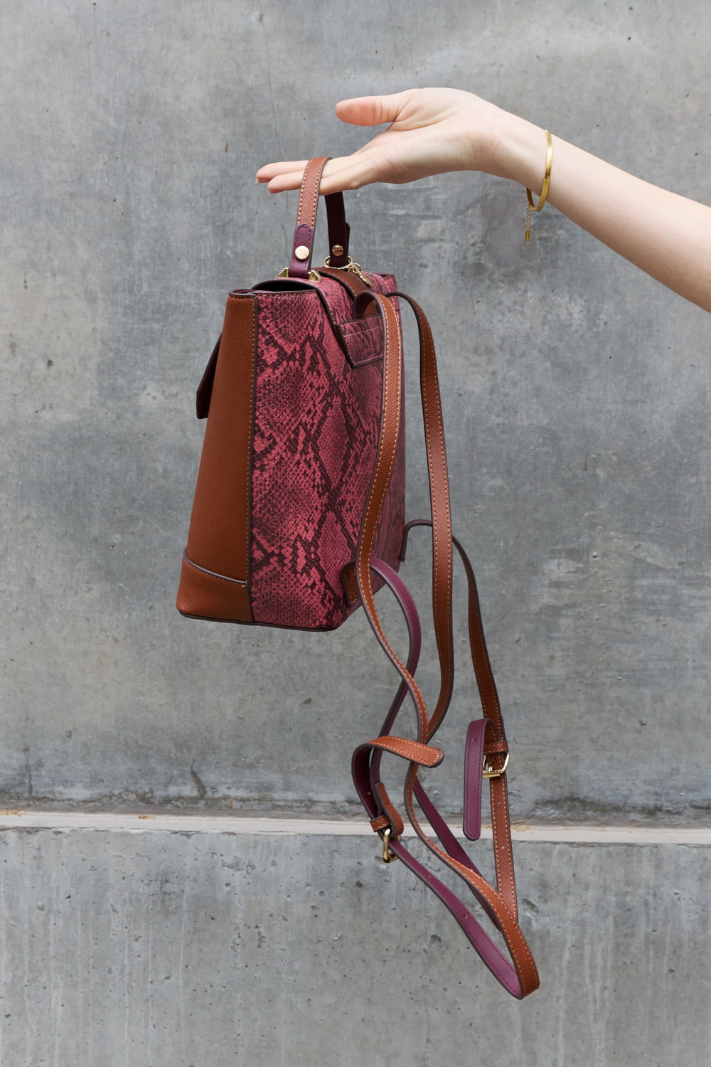 Nicole Lee Python 3-Piece Bag Set