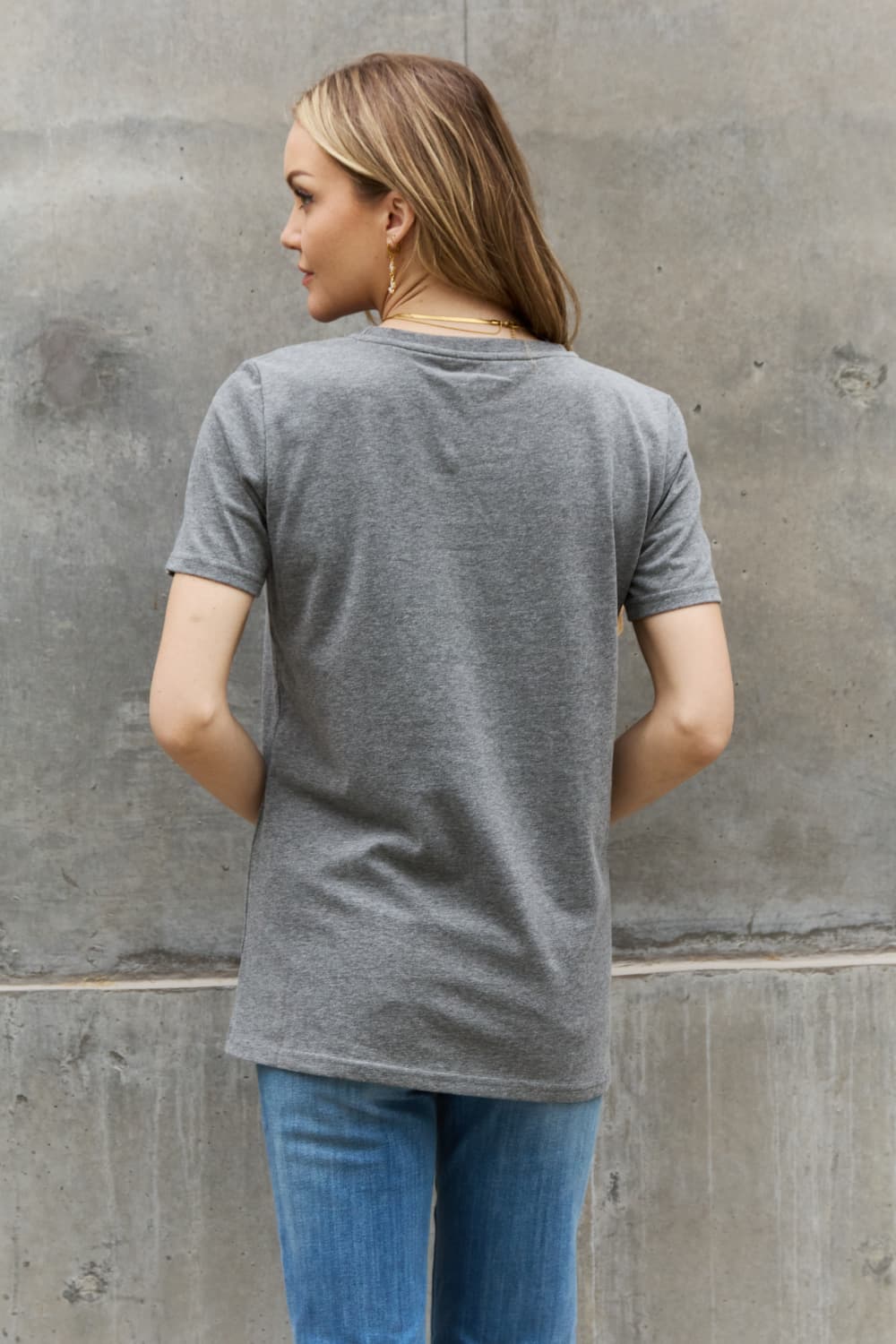 Simply Love GROW POSITIVITY Graphic Cotton T-shirt