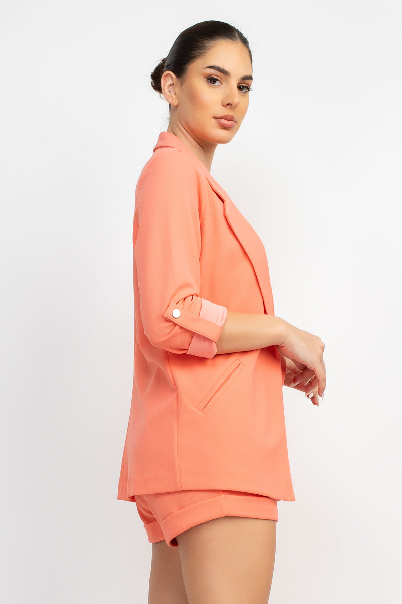 Roll-up Quarter Sleeve Blazer