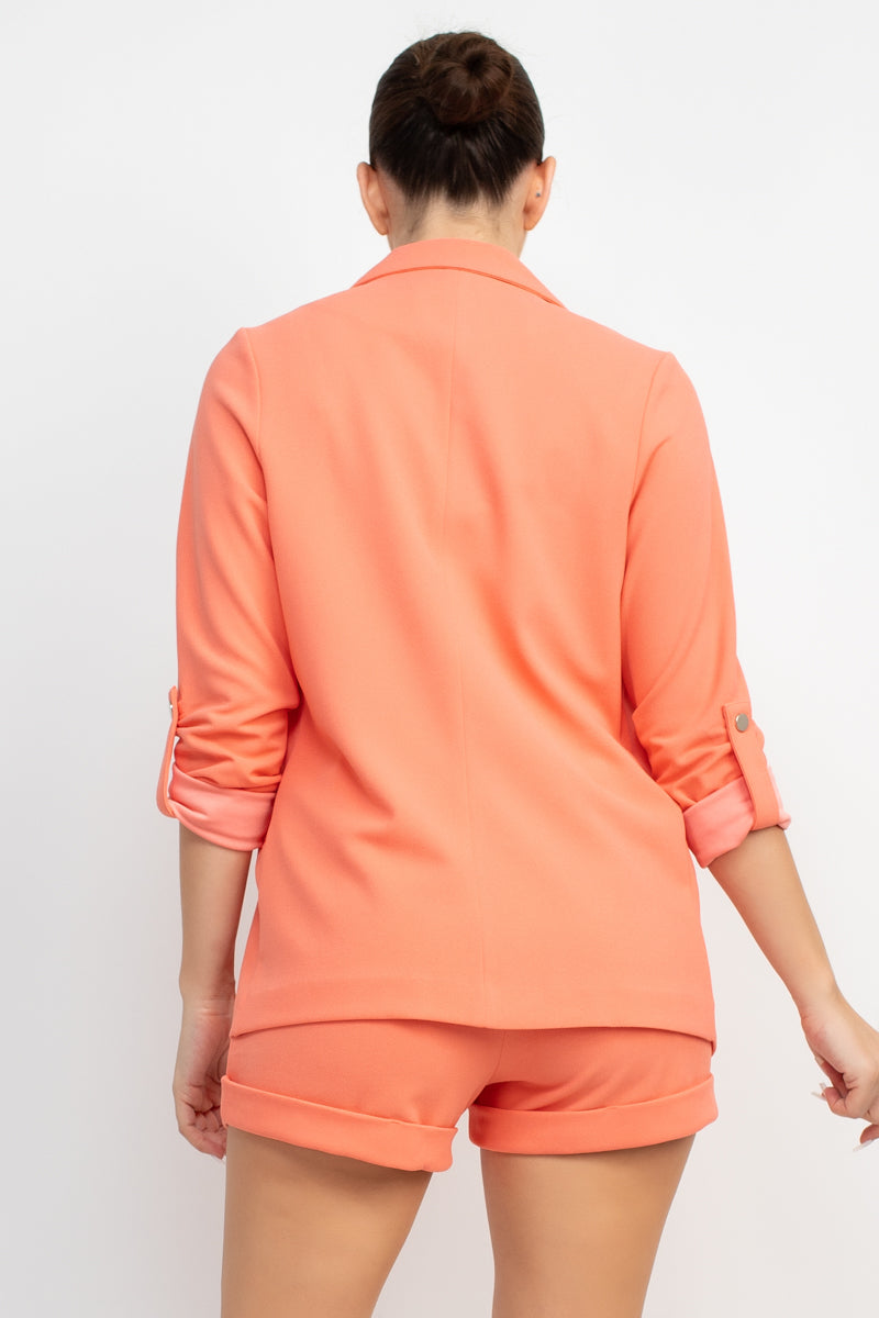 Roll-up Quarter Sleeve Blazer