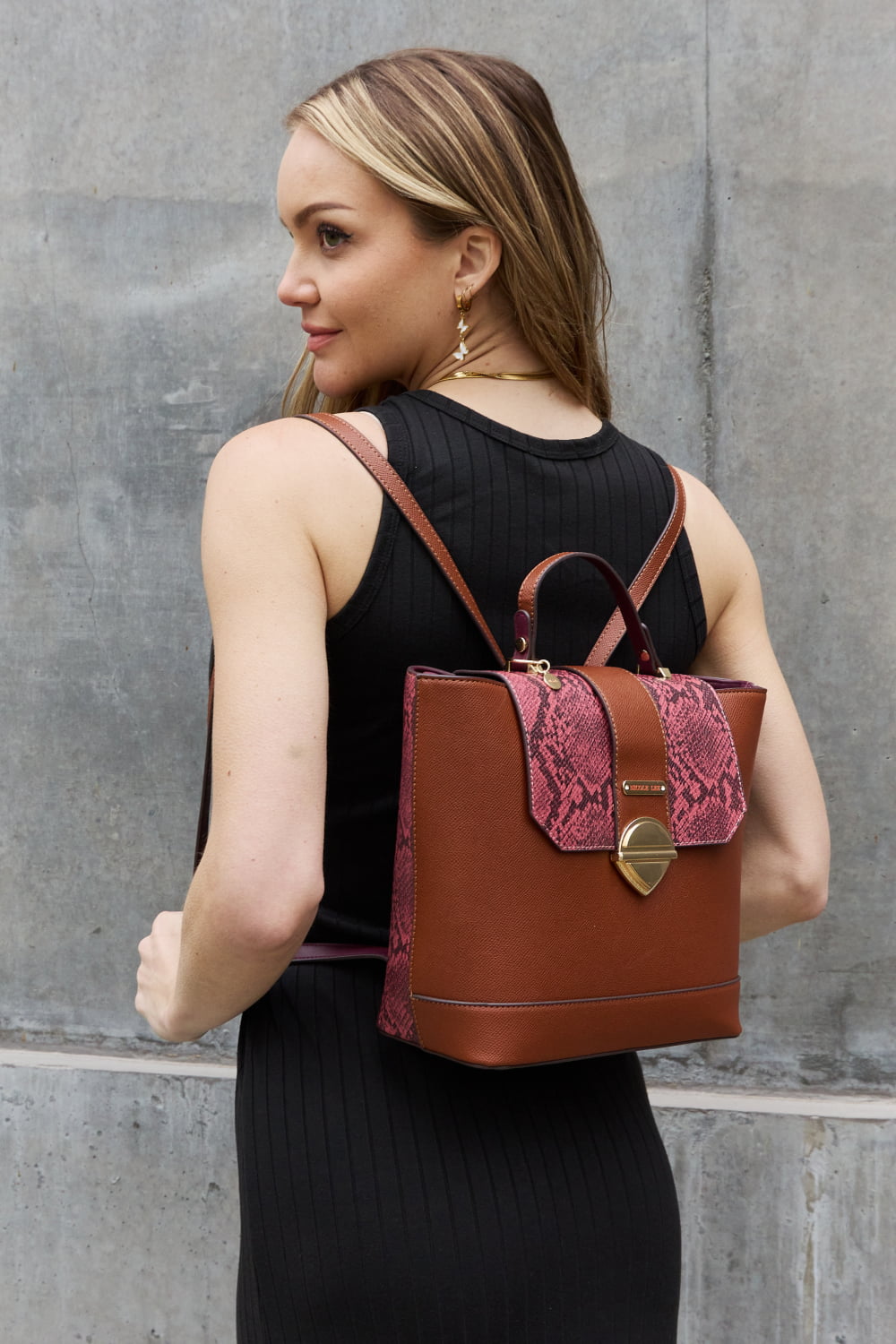 Nicole Lee Python 3-Piece Bag Set