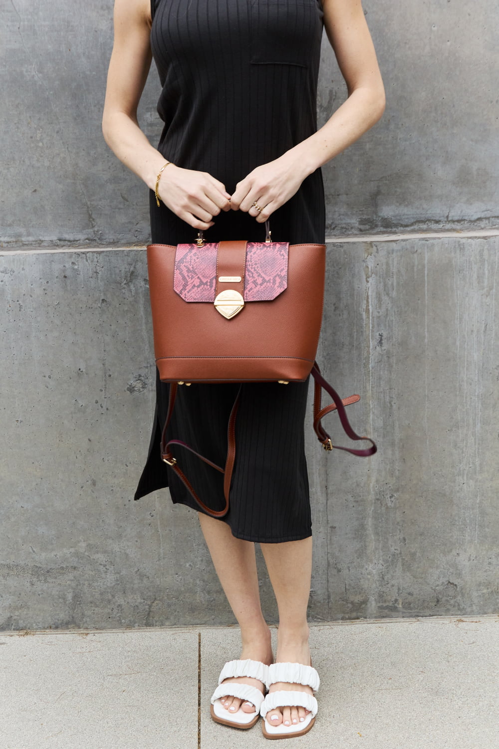 Nicole Lee Python 3-Piece Bag Set