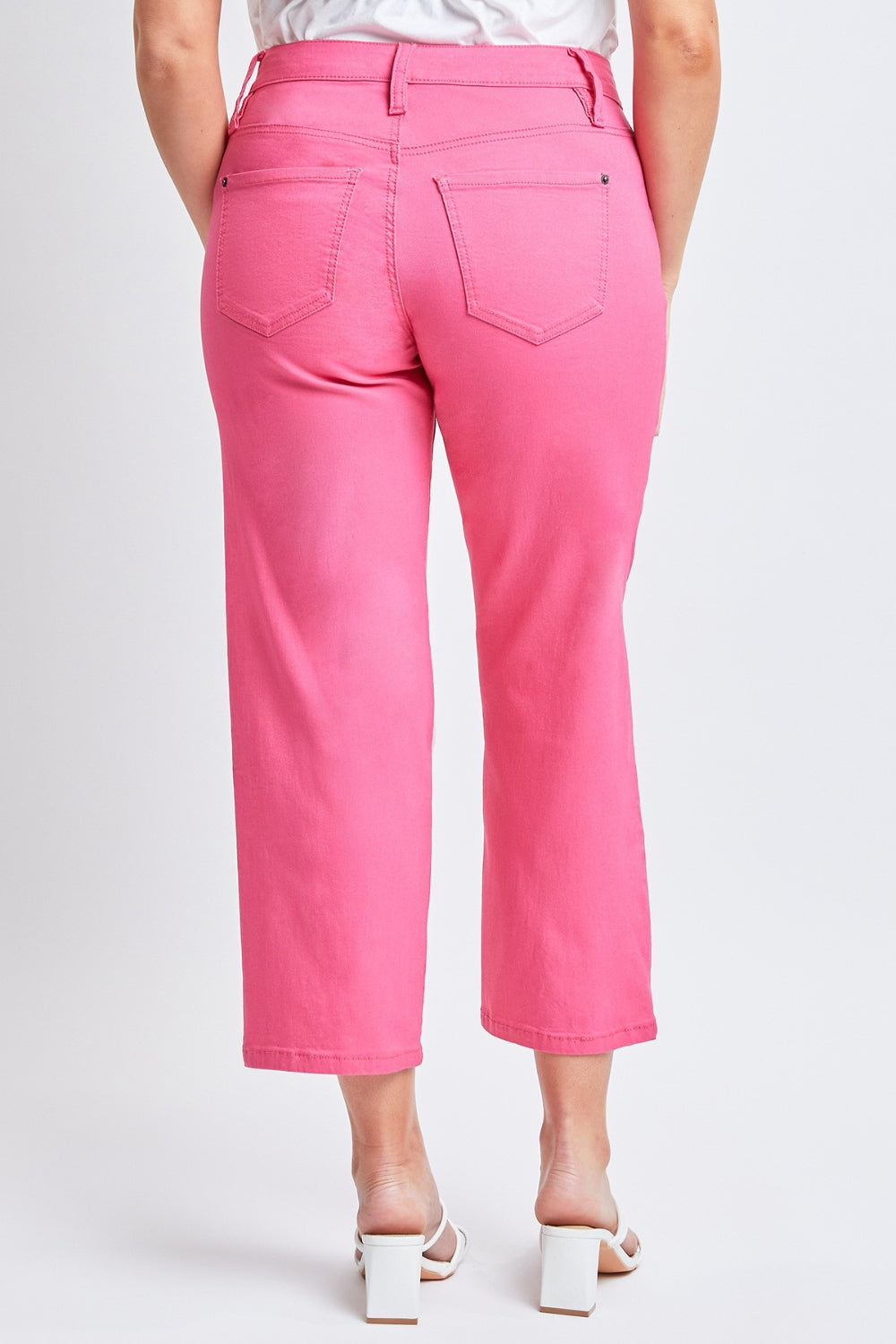 Full Size Mid-Rise Hyperstretch Cropped Straight Pants