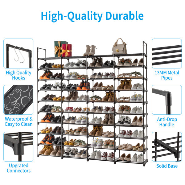 10 Tiers Shoe Rack Storage Organizer Shoe Shelf
