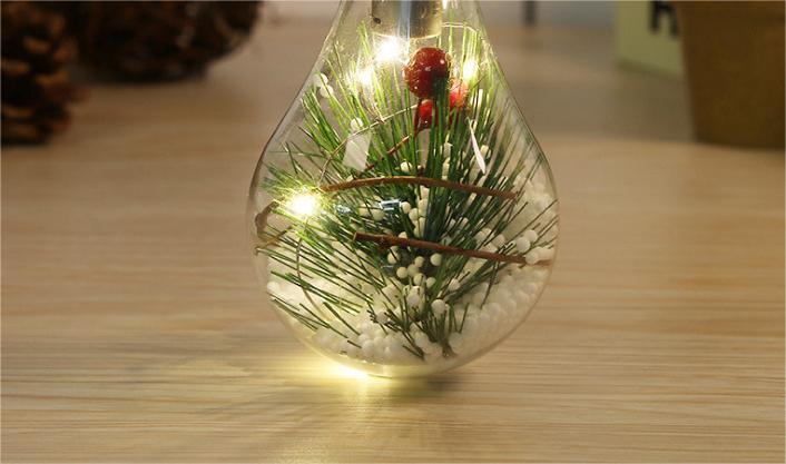 Pack Of 5 Led Transparent Christmas Decoration Ball