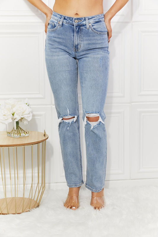 Casual Distressed Long Jeans: The Perfect Combination of Style and Comfort