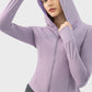 Millennia Pocketed Zip Up Hooded Long Sleeve Active Outerwear