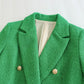 Urban Casual Women Textured Double Breasted Blazer