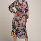 Paisley Print Shirred Waist A-line Dress