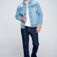 Men's Denim Jacket with Distressed