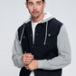 Men's Denim Jacket with Fleece Hoodies